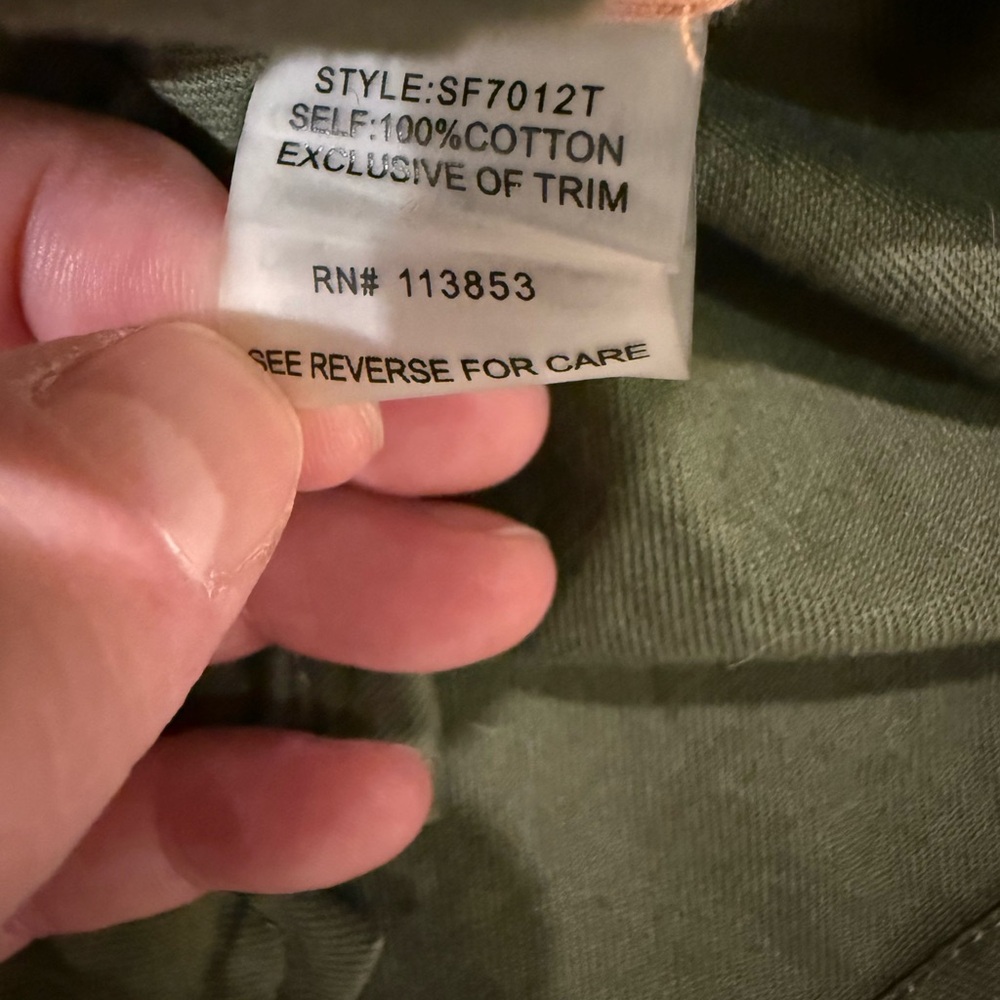 Chaplin Essential Olive Hooded Anorak Cargo Jacket Utility Military Cotton L - Picture 10 of 12